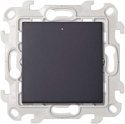 Simon 24 Графит Кнопочный выключатель с подсветкой 10A 250В~ 2420160-038 - фото 76103