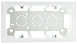 Simon 24 Белая Коробка монтажная для накладного монтажа на 2 поста 2400752-030 - фото 76112