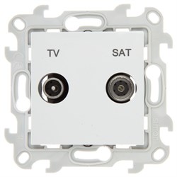 Simon 24 Белая Розетка TV-SAT оконечная 2410486-030 - фото 76116