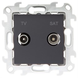 Simon 24 Графит Розетка TV-SAT оконечная 2410486-038 - фото 76120