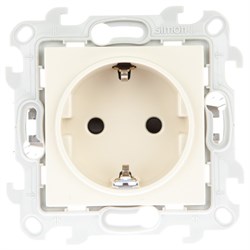 Simon 24 Слоновая кость Розетка 2К+3 с защитными шторками Push&Go 2420432-031 - фото 76128