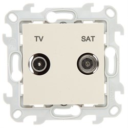 Simon 24 Слоновая кость Розетка TV-SAT оконечная 2410486-031 - фото 76130