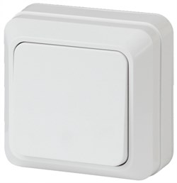 Intro Выключатель Quadro 2-101-01 одноклавишный 10А-250В, IP20, ОУ, белый Б0053733 - фото 76193