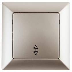 Intro Переключатель Solo 4-103-04 одноклавишный 10А-250В, IP20, СУ, шампань Б0053580 - фото 76197