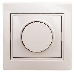 Intro Светорегулятор Plano 1-401-02 (диммер) поворотный, 600Вт 230В, IP20, СУ, Plano, слоновая кость Б0053936 - фото 76217