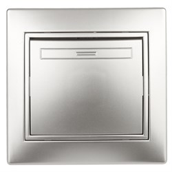 Intro Переключатель Plano 1-108-03 промежуточный, 10А-250В, IP20, СУ, алюминий Б0053820 - фото 76243