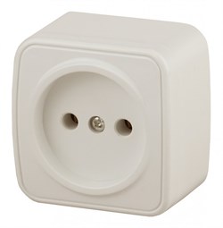 Intro 3-201-02 Розетка 2P, 16А-250В, IP20, ОУ, Polo, сл.кость (20/400/4800) Б0036124 - фото 76247