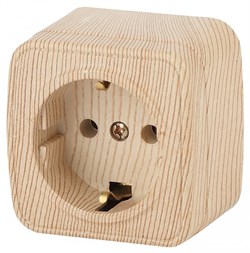 Intro 3-202-11 Розетка 2P+E Schuko, 16А-250В, IP20, ОУ, Polo, сосна (16/320/3840) Б0036108 - фото 76261