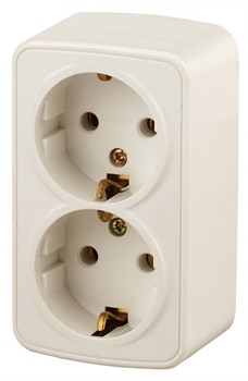 Intro 3-204-02 Розетка 2х2P+E Schuko, 16А-250В, IP20, ОУ, Polo, сл.кость (12/240/2880) Б0036131 - фото 76273