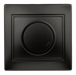 Intro Светорегулятор Plano 1-401-05 (диммер) поворотный, 600Вт 230В, IP20, СУ, антрацит Б0053938 - фото 76285