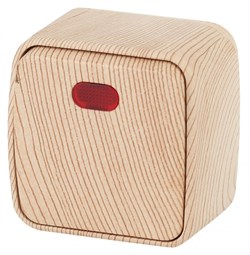 Intro 3-102-11 Выключатель с подсветкой, 10А-250В, IP20, ОУ, Polo, сосна (18/360/4320) Б0036103 - фото 76291