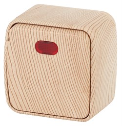 Intro Выключатель Polo 3-102-11 одноклавишный с подсветкой, 10A-250В, IP20, ОУ, сосна Б0053532 - фото 76296