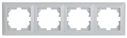 Intro 4-504-01 Рамка на 4 поста, СУ, Solo, белый (14/140/2520) Б0043424 - фото 76330
