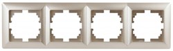 Intro 4-504-04 Рамка на 4 поста, СУ, Solo, шампань (14/140/1680) Б0043427 - фото 76337