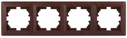 Intro 4-504-10 Рамка на 4 поста, СУ, Solo, венге (14/140/1120) Б0043429 - фото 76339