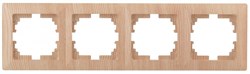 Intro 4-504-11 Рамка на 4 поста, СУ, Solo, сосна (14/140/1680) Б0043430 - фото 76341