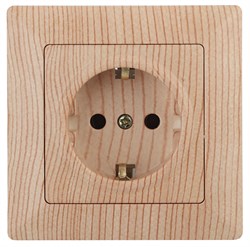 Intro 4-202-11 Розетка 2P+E Schuko, 16А-250В, СУ, Solo, сосна (10/200/2000) Б0053656 - фото 76350