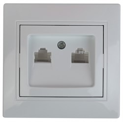 Intro 1-304-01 Розетка информационная 2xRJ45, СУ, Plano, белый (10/200/2400) Б0043241 - фото 76363