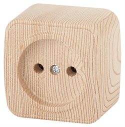 Intro Розетка Polo 3-201-11 без заземления 2P, 16A-250В, IP20, ОУ, сосна Б0053556 - фото 76383