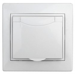 Intro 1Э-203-01 Розетка 2P+E Schuko с крышкой, 16А-250В, СУ, б.л., Plano, белый (10/100/1500) Б0038829 - фото 76390