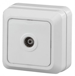 Intro 2Э-301-01 Розетка TV одиночная, ОУ, Quadro, б.м.п., белый (10/200/2400) Б0038872 - фото 76408