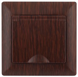 Intro Розетка Solo 4-203-10 с заземлением 2P+E Schuko с крышкой, 16А-250В, IP20, СУ, венге Б0053663 - фото 76423