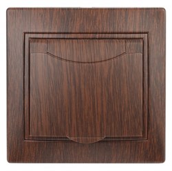 Intro 1-203-10 Розетка 2P+E Schuko с крышкой, 16А-250В, IP20, СУ, Plano, венге (10/100/1500) Б0030064 - фото 76424