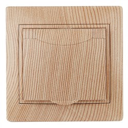 Intro 1-203-11 Розетка 2P+E Schuko с крышкой, 16А-250В, IP20, СУ, Plano, сосна (10/100/2500) Б0030065 - фото 76426