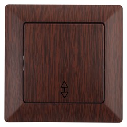 Intro Переключатель Solo 4-103-10 одноклавишный 10А-250В, IP20, СУ, венге Б0053583 - фото 76428