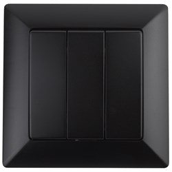 Intro Выключатель Solo 4-106-05 трехклавишный 10А-250В, IP20, СУ, антрацит Б0053605 - фото 76430