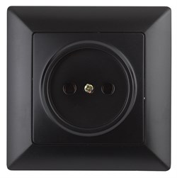 Intro Розетка Solo 4-201-05 без заземления 2P, 16А-250В, IP20, СУ, антрацит Б0053645 - фото 76432