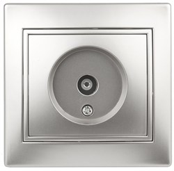 Intro 1-301-03 Розетка TV одиночная, IP20, СУ, Plano, алюминий (10/200/2400) Б0030078 - фото 76442