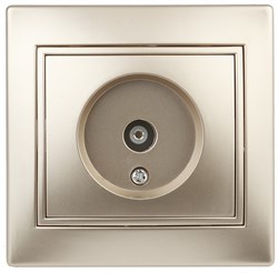 Intro 1-301-04 Розетка TV одиночная, IP20, СУ, Plano, шампань (10/200/2400) Б0030079 - фото 76444
