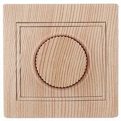 Intro 1-401-11 Светорегулятор поворотный, 600Вт 230В, IP20, СУ, Plano, сосна (10/200/2000) Б0030093 - фото 76470