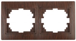 Intro 1-502-10 Рамка на 2 поста гор., СУ, Plano, венге (20/400/3200) Б0030096 - фото 76479