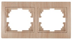 Intro 1-502-11 Рамка на 2 поста гор., СУ, Plano, сосна (20/400/3200) Б0030097 - фото 76482