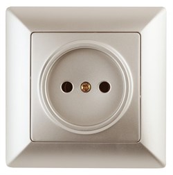 Intro 4-201-04 Розетка 2P, 16А-250В, СУ, Solo, шампань (10/200/2400) Б0043308 - фото 76483