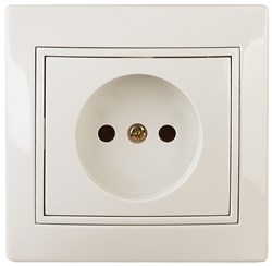 Intro Розетка Plano 1-201-02 без заземления 2P, 16А-250В, IP20, СУ, слоновая кость Б0053861 - фото 76484