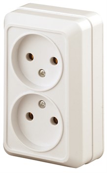 Intro Розетка Quadro 2-203-02 двойная без заземления 2х2P, 16А-250В, IP20, ОУ, Quadro, слоновая кость Б0053794 - фото 76512