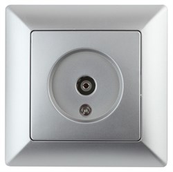 Intro 4-301-03 Розетка TV одиночная, СУ, Solo, алюминий (10/200/2000) Б0043370 - фото 76534
