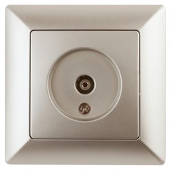 Intro 4-301-04 Розетка TV одиночная, СУ, Solo, шампань (10/200/2000) Б0043371 - фото 76536