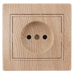 Intro Розетка Plano 1-201-11 без заземления 2P, 16А-250В, IP20, СУ, сосна Б0053872 - фото 76539