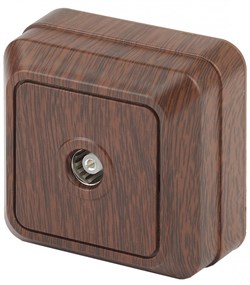 Intro 2-301-10 Розетка TV одиночная, IP20, ОУ, Quadro, венге (10/200/2400) Б0030127 - фото 76547