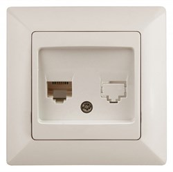 Intro 4-303-02 Розетка информационная RJ45, СУ, Solo, сл.кость (10/200/2400) Б0043383 - фото 76555