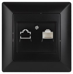 Intro 4-303-05 Розетка информационная RJ45, СУ, Solo, антрацит (10/200/2400) Б0043386 - фото 76561