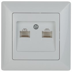 Intro 4-304-01 Розетка информационная 2xRJ45, СУ, Solo, белый (10/200/2400) Б0043389 - фото 76568