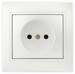 Intro Розетка Plano 1-201-06 без заземления 2P, 16А-250В, IP20, СУ, перламутр Б0053869 - фото 76572