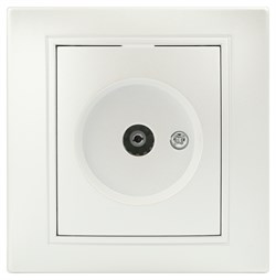Intro Розетка Plano 1-301-06 TV одиночная, IP20, СУ, перламутр Б0053986 - фото 76579