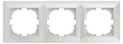 Intro Рамка для розеток и выключателей Solo 4-503-06 на 3 поста, СУ, перламутр Б0053996 - фото 76582