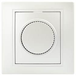 Intro Светорегулятор Plano 1-401-06 (диммер) поворотный, 600Вт 230В, IP20, СУ, перламутр Б0053939 - фото 76598